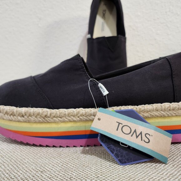 TOMS Womens Alpargata Platform Rope High Slip On Size 9 - Picture 7 of 9
